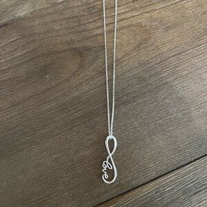 Sterling silver infinity love necklace